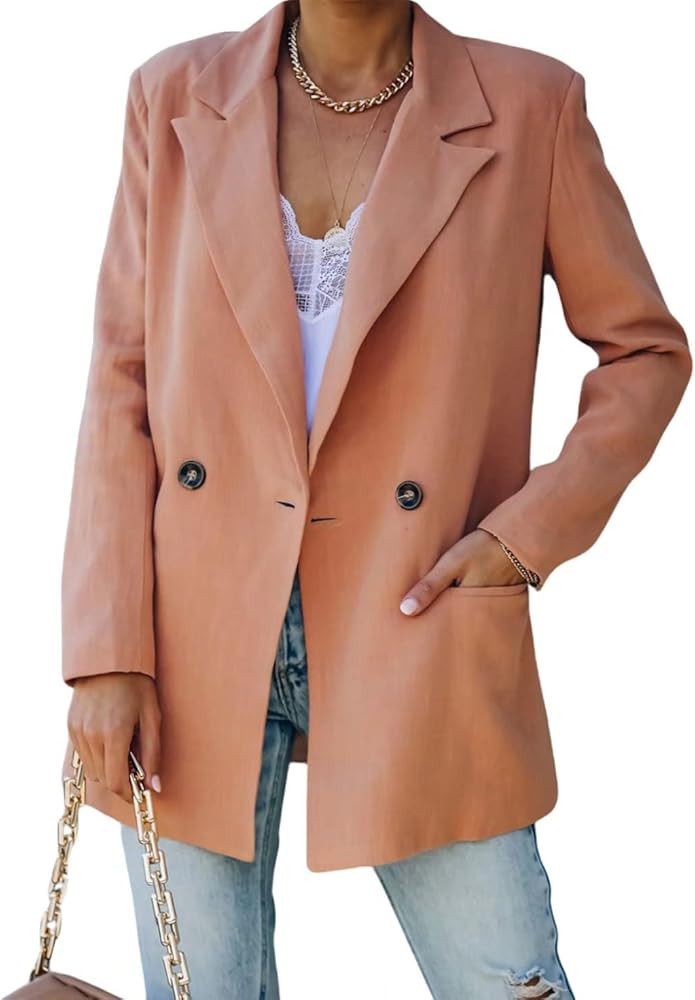 FARYSAYS Womens Casual Office Blazer Jackets Front Open Cardigan Work Suit | Amazon (US)