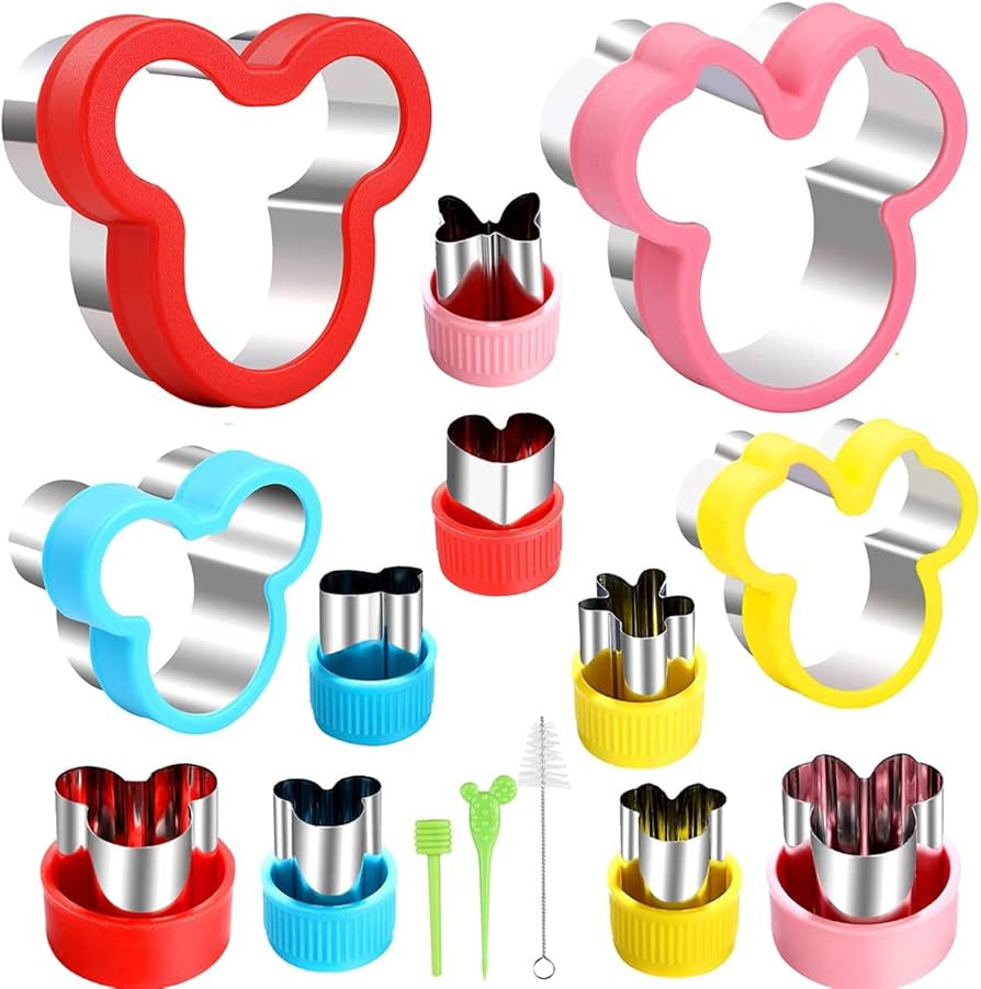 Minnie Themed Cookie Cutters Set,Minnie Head Cartoons Shapes Cookie Cutter for Kids Sandwich Cake... | Amazon (US)