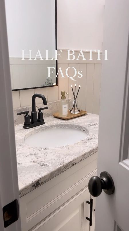 Half Bath FAQs & Paint Colors

Vanity / faucet / arched mirror / bathroom fixtures / olive plant / wall frame / digital art / soap dispensers / wood tray / plant stand 

#LTKfindsunder100 #LTKfindsunder50 #LTKhome