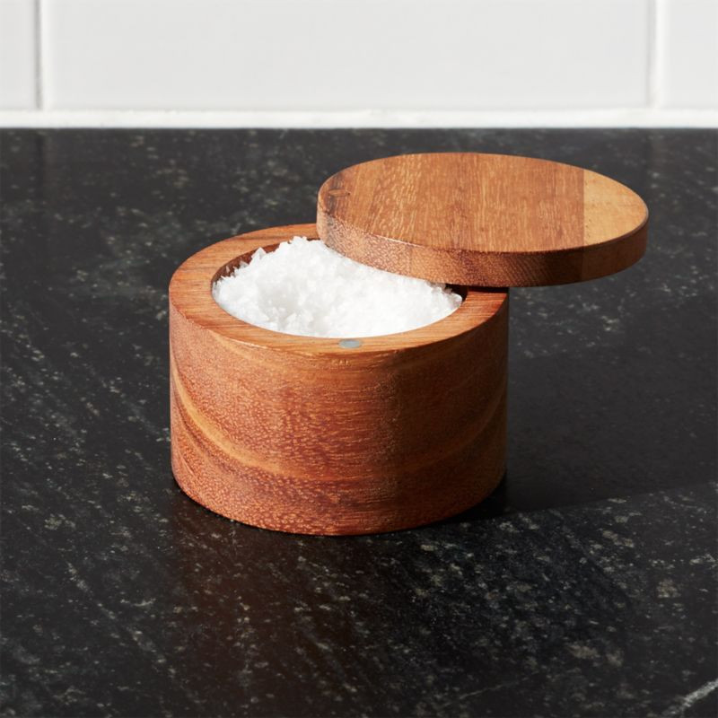 Acacia Salt Cellar + Reviews | Crate and Barrel | Crate & Barrel