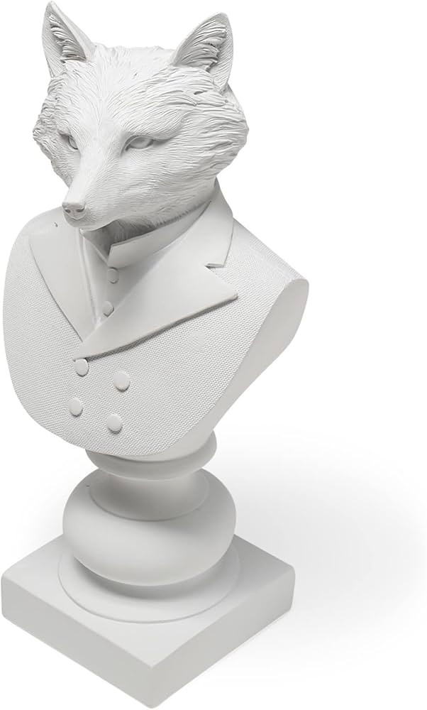 HomeRoots White Resin Suited Fox Bust Decor Piece | Amazon (US)
