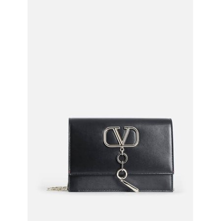 Valentino Small Leather VCase Shoulder Bag- Black | Walmart (US)