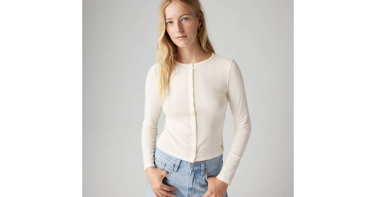 Dry Goods Women's Pointelle Long Sleeve T-shirt | Levi's US