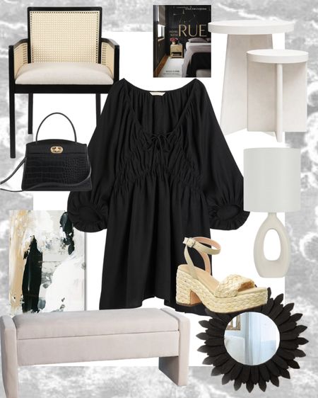 Black and white home and fashion finds 🖤 this pretty chair would be great in a seating area or for a dining room! 

Amazon, Amazon home, Walmart, walmart home, HomeGoods, h&m, end table, accent table, mirror, lamp, bench, handbag, heels, black dress, accent chair, dining chair, abstract art, coffee table book, fashion, summer fashion, black dress,budget friendly home decor, bedroom, dining room, living room, style tip

#LTKstyletip #LTKhome #LTKSeasonal