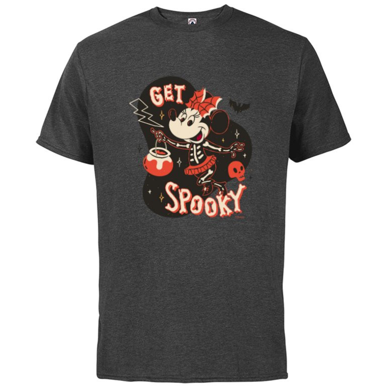 Disney Minnie Mouse Halloween Skeleton Costume Get Spooky - Short Sleeve Cotton T-Shirt for Adult... | Walmart (US)