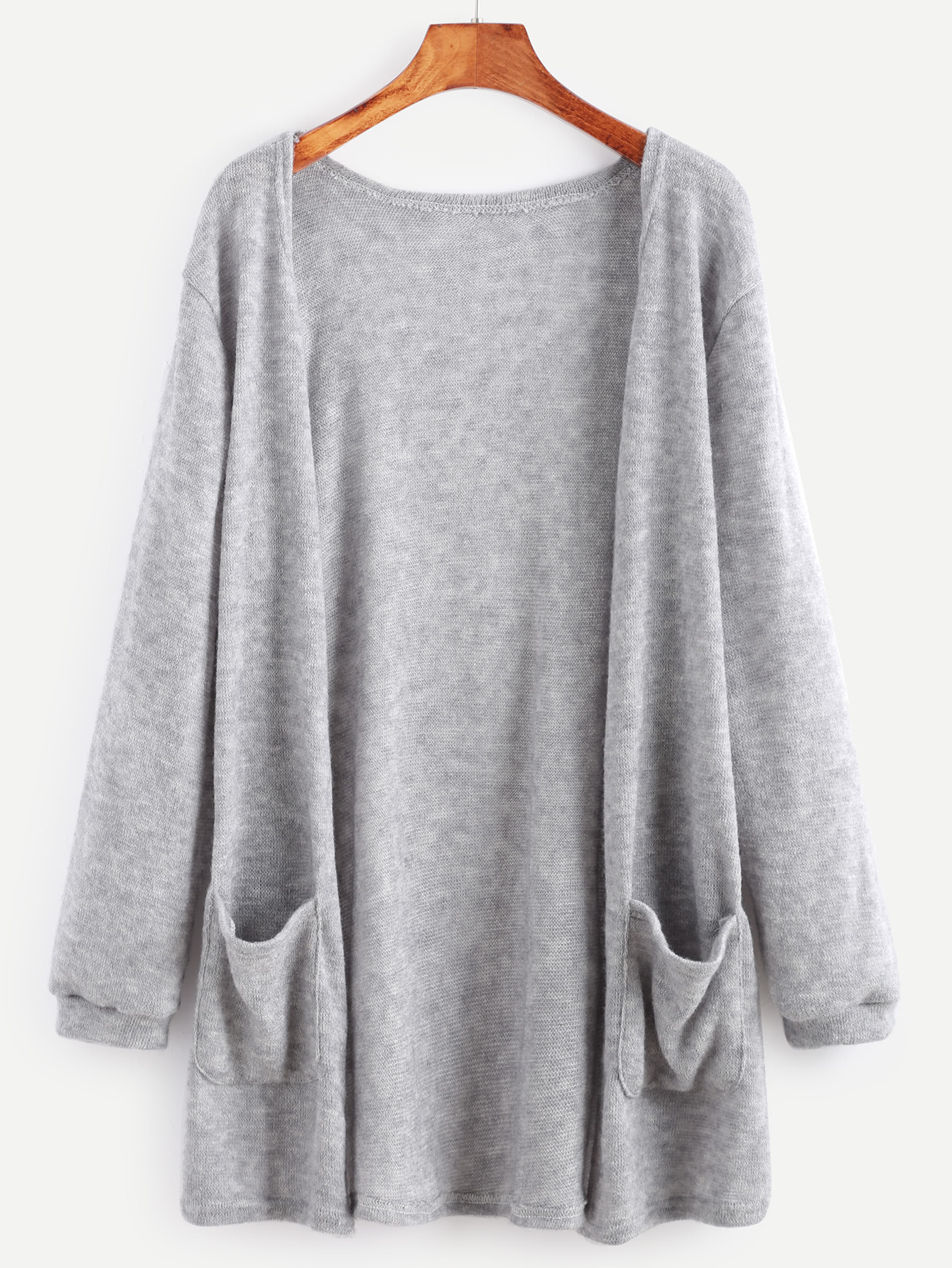 Elastic Cuff Cardigan With Pockets | SHEIN
