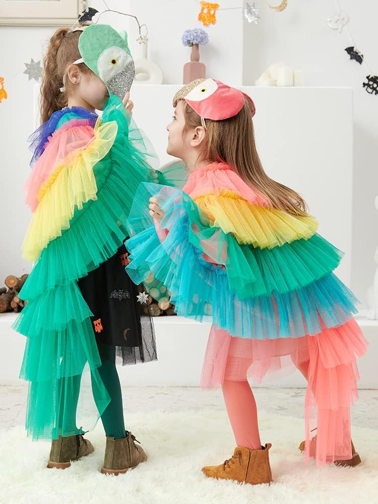 Parrot Costume for Kids, Perfect for Halloween, Animal Dress up Party, Suit for 3+ years old | Amazon (US)