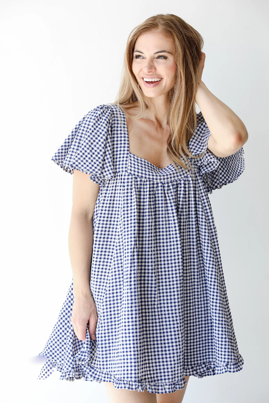 Just Checked In Gingham Mini Dress | Dress Up