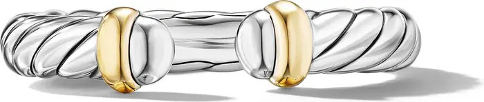 Petite Cable Ring in Sterling Silver with 14K Yellow Gold | Nordstrom