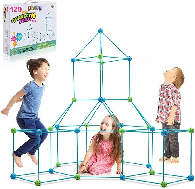 Obuby Kids Fort Building Kit 120 Pieces Construction STEM Toys for 5 6 7 8 9 10 11 12 Years Old B... | Amazon (US)