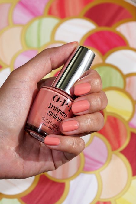 OPI Infinite Shine On A Mission, light peach nail polish for summer 

#LTKBeauty