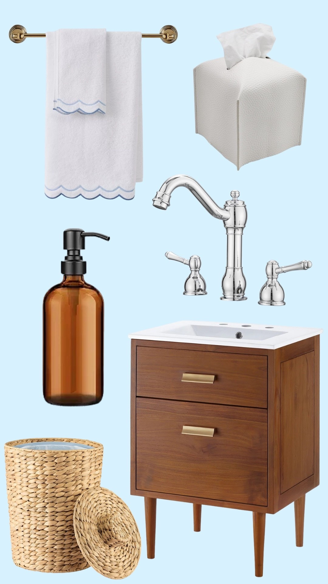 Bathroom refresh 🛁🩵

#LTKHome