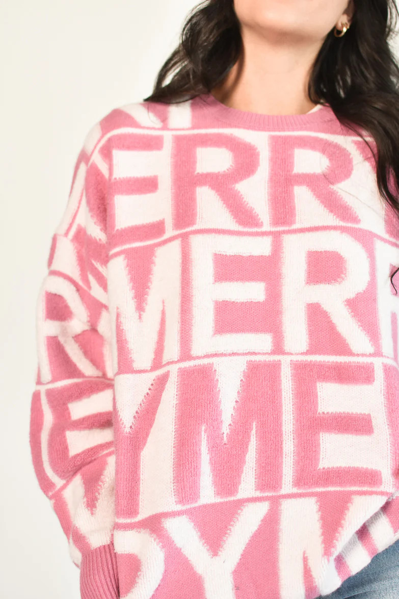 Pink Merry Pullover Sweater | Confête