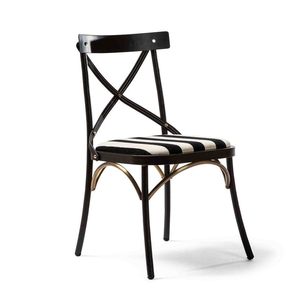 Flatiron Black Stripe Dining Chair | MacKenzie-Childs