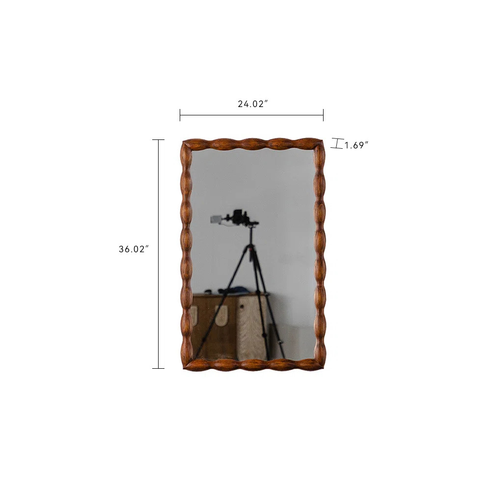 Handcrafted Vintage Solid Wood Wall Mirror | Wayfair North America