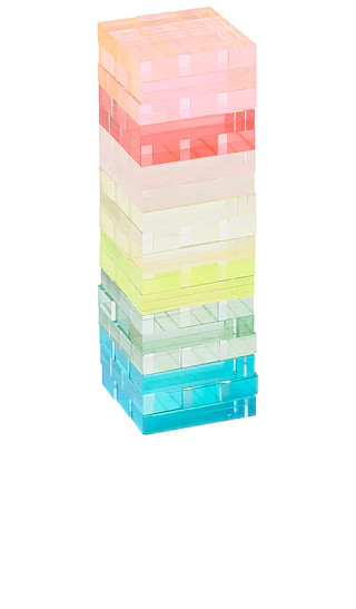 Mini Lucite Jumbling Tower Set in Aurora | Revolve Clothing (Global)
