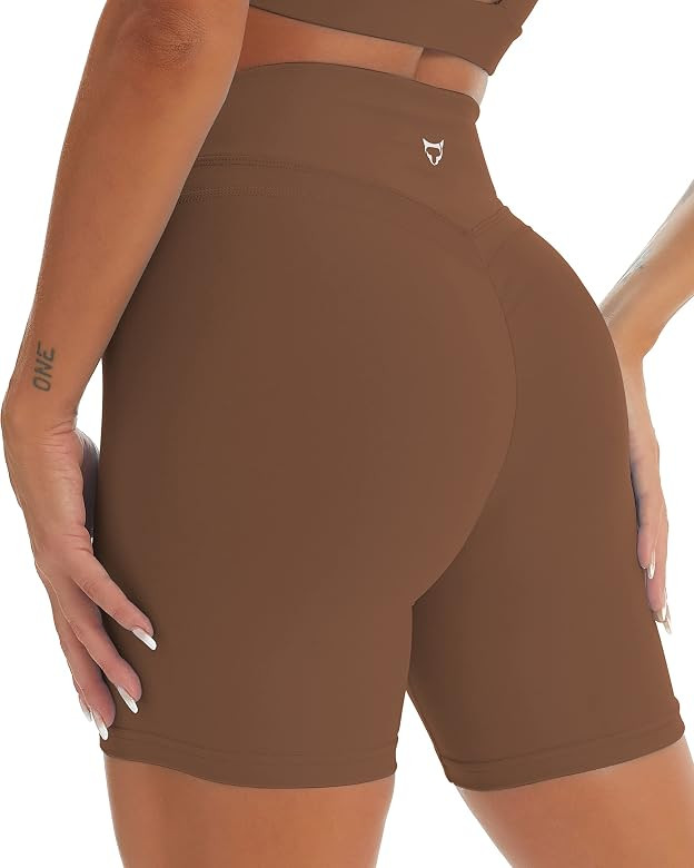 TomTiger Yoga Shorts for Women Tummy Control High Waist Biker Shorts Exercise Workout Butt Lifting T | Amazon (US)