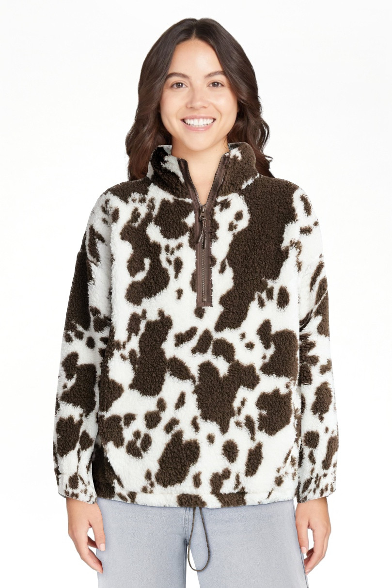 No Boundaries Plush Half-Zip Pullover, Women's | Walmart (US)