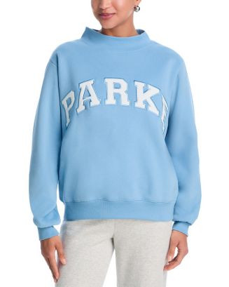 Sky White Varsity Mock Neck Sweatshirt | Bloomingdale's (AU)