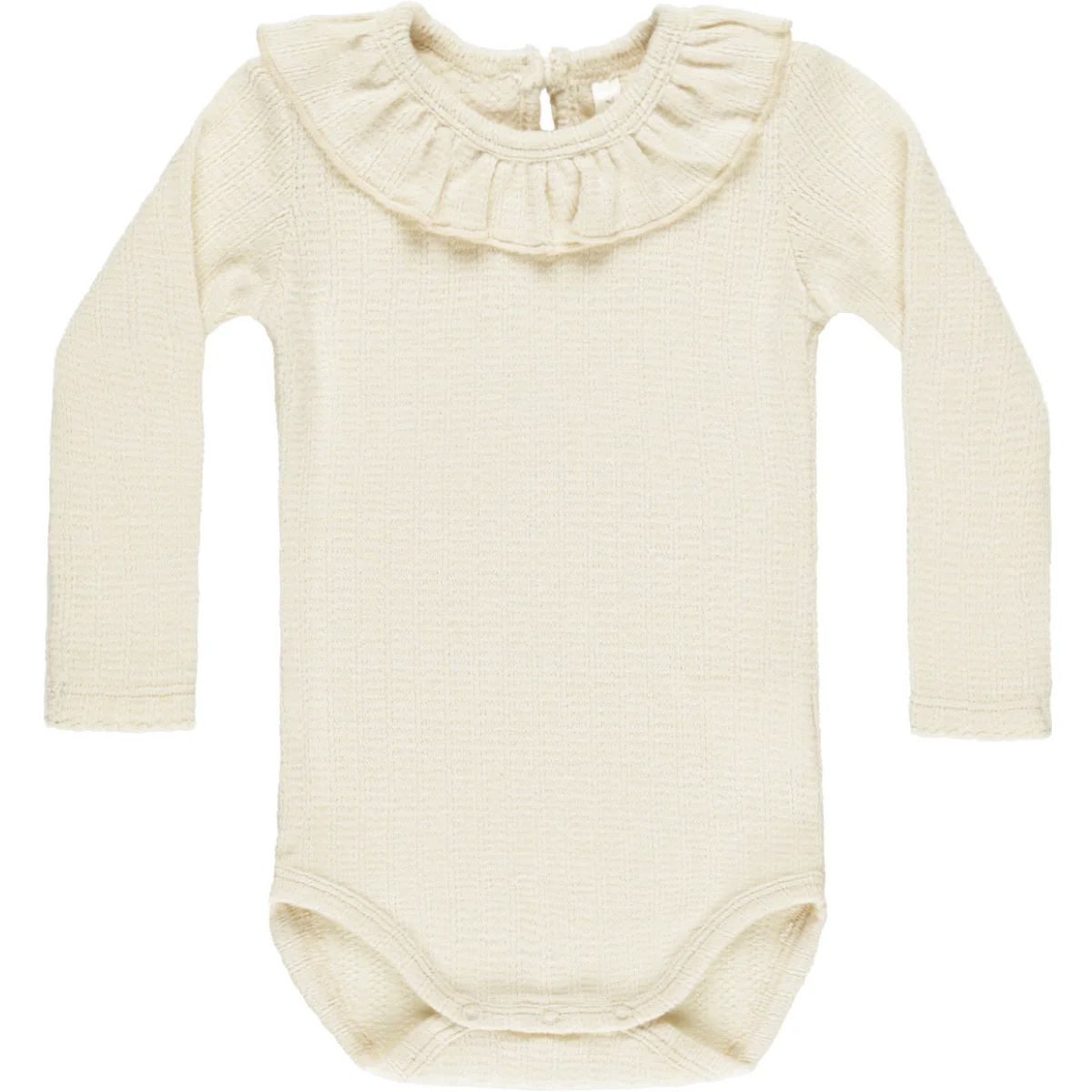 Rylee & Cru Ruffle Collar Bodysuit, Natural | SpearmintLOVE