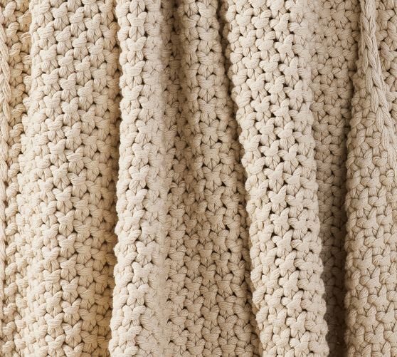 Bayside Seed Stitch Throw Blanket | Pottery Barn CA
