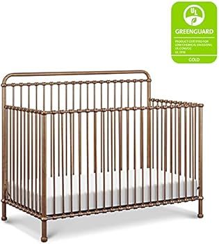 Million Dollar Baby Classic Winston 4-in-1 Convertible Metal Crib in Vintage Gold, Greenguard Gol... | Amazon (US)