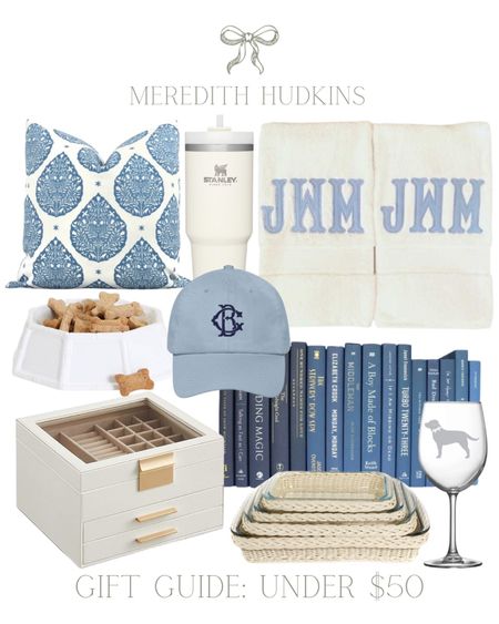 Gift guide, Amazon home, gift ideas, Christmas gift ideas, budget friendly gifts, Amazon gift ideas, Christmas gifts, holiday inspo, Christmas inspo, preppy, classic, traditional, home decor, wine glasses, jewelry box, beauty, monogram towels, stocking stuffers, books, women’s hat, throw pillows, accent pillows, blue and white home Decour, gifts for her, mother-in-law gifts, dog lovers, gifts for dog lovers, gifts for mom

#LTKunder50 #LTKsalealert #LTKGiftGuide