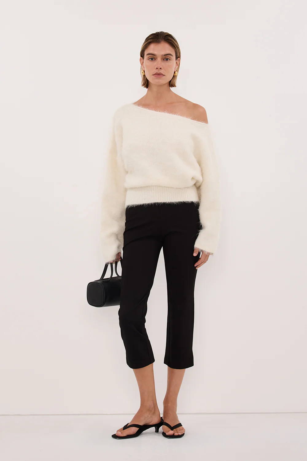 SALMA IVORY ASYM KNIT JUMPER | DISSH
