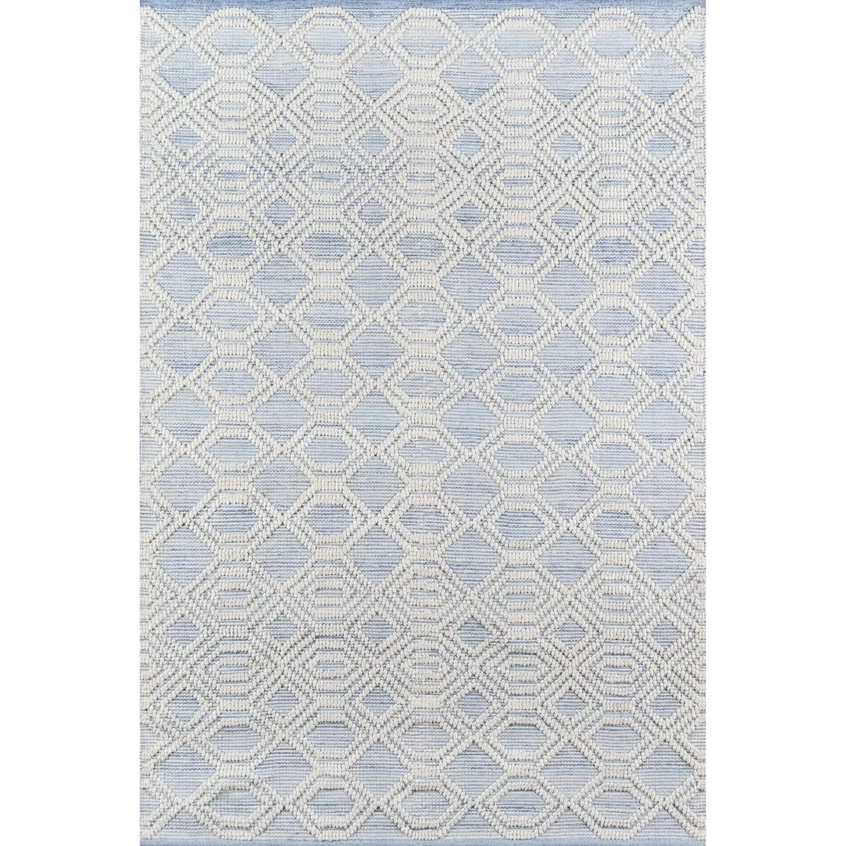 5'x8' Hermosa Cara Area Rug Light Blue - Momeni: Geometric, Pet Friendly, Handwoven, Indoor/Outdo... | Target
