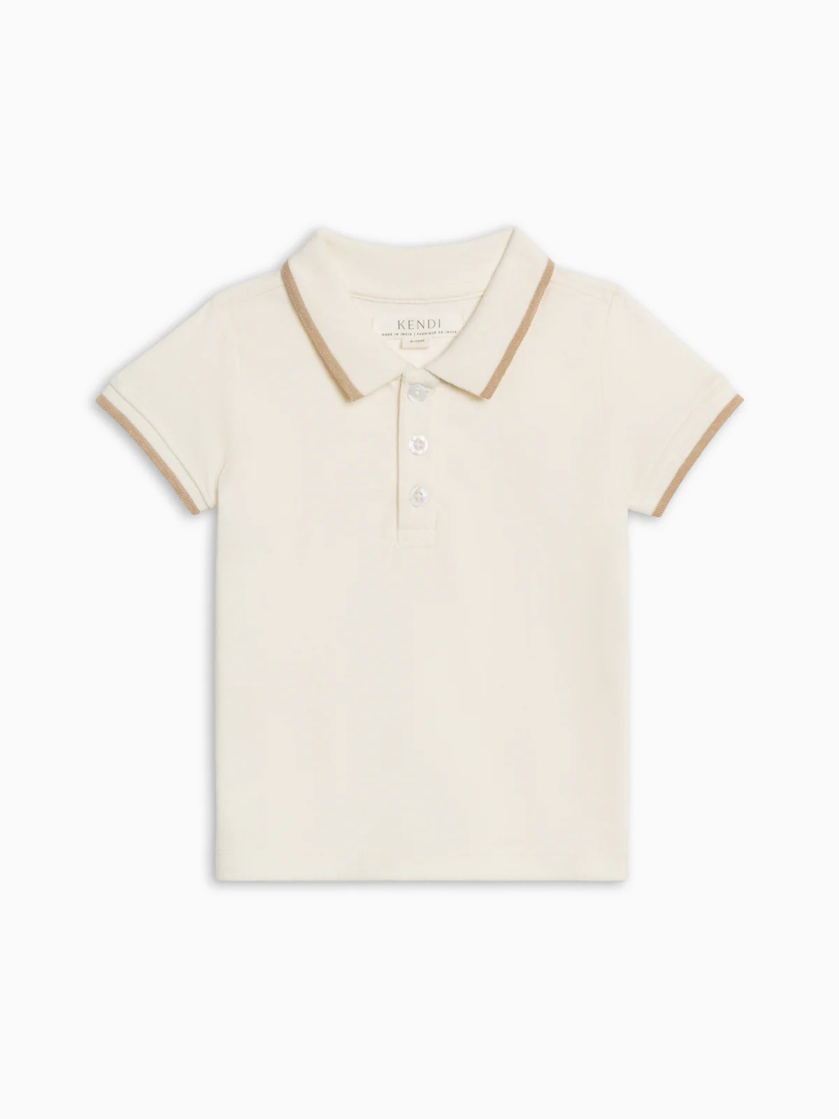 Arnie Piqué Polo - Coconut | Colored Organics