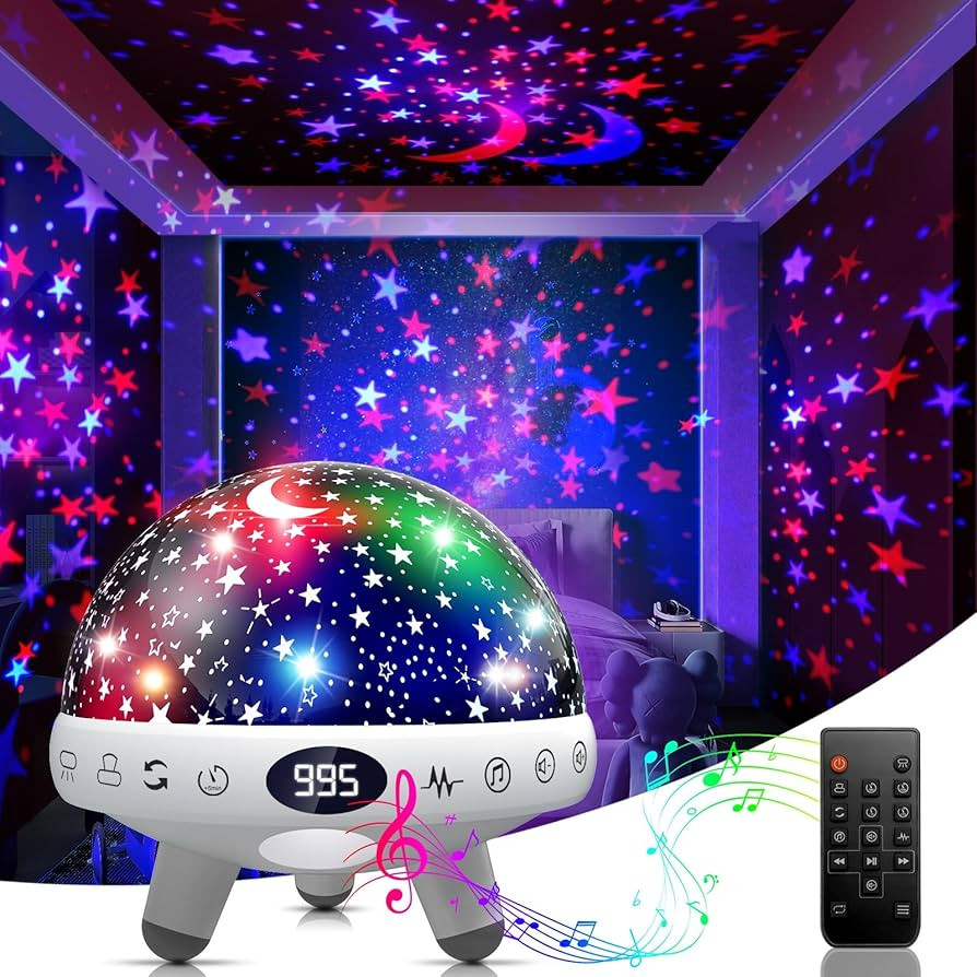 YACHANCE Kids Sound Machine with Night Light Projector,29 Soothing Sounds Baby Night Light Star P... | Amazon (US)