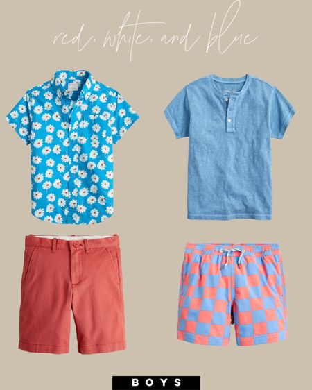 Need July 4 outfits for your boys. I found some great looks plus more links that will be perfect for the red white and blue holiday.  

Patriotic | July 4th | boys | toddler boys | boys tees | boys outfits | summer outfit | boys swim trunks

#LTKkids #LTKswim #LTKSeasonal