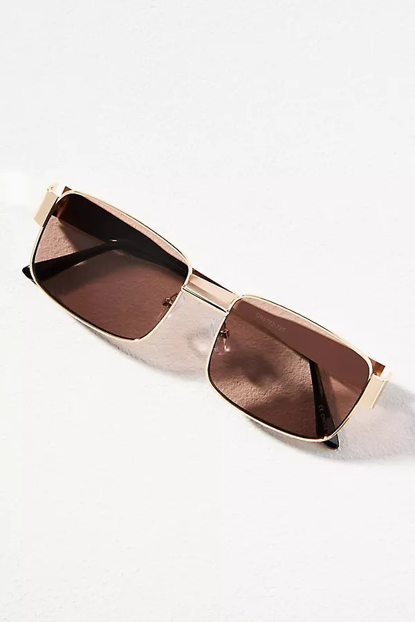 Rectangle Wire Sunglasses | Anthropologie (US)