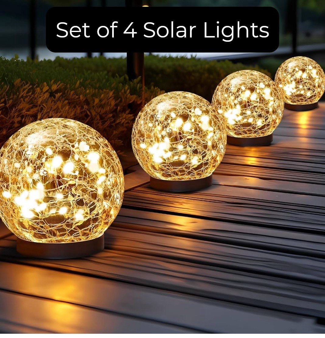 Set of 4 large Solar Lights. 

#LTKHome #LTKSummerEdit #LTKSeasonal