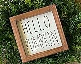 Fall Farmhouse Decor, Hello Pumpkin Sign | Amazon (US)