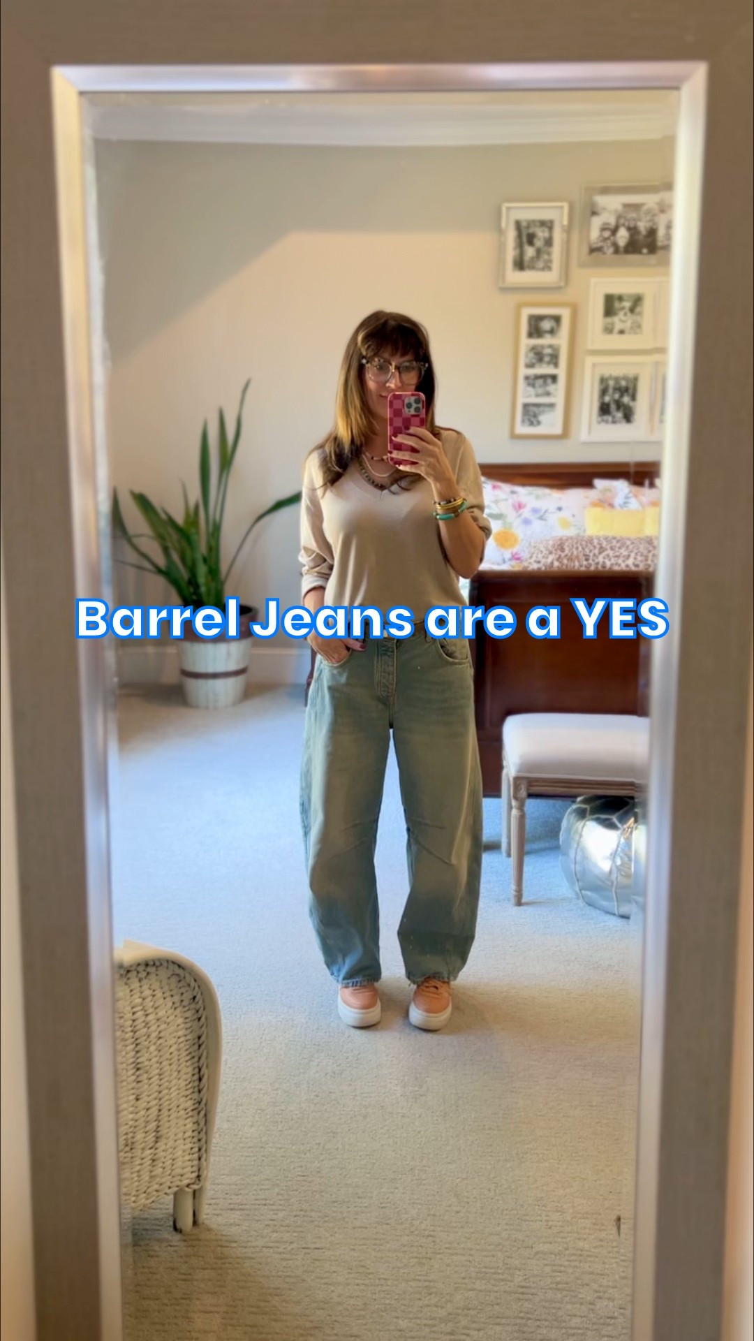 👖 Barrel jeans are a huge YES for me! They’re cute, stylish, and best of all, so comfy!! Wearing the Free People version  size 27.

#LTKOver40 #LTKFindsUnder100 #LTKStyleTip