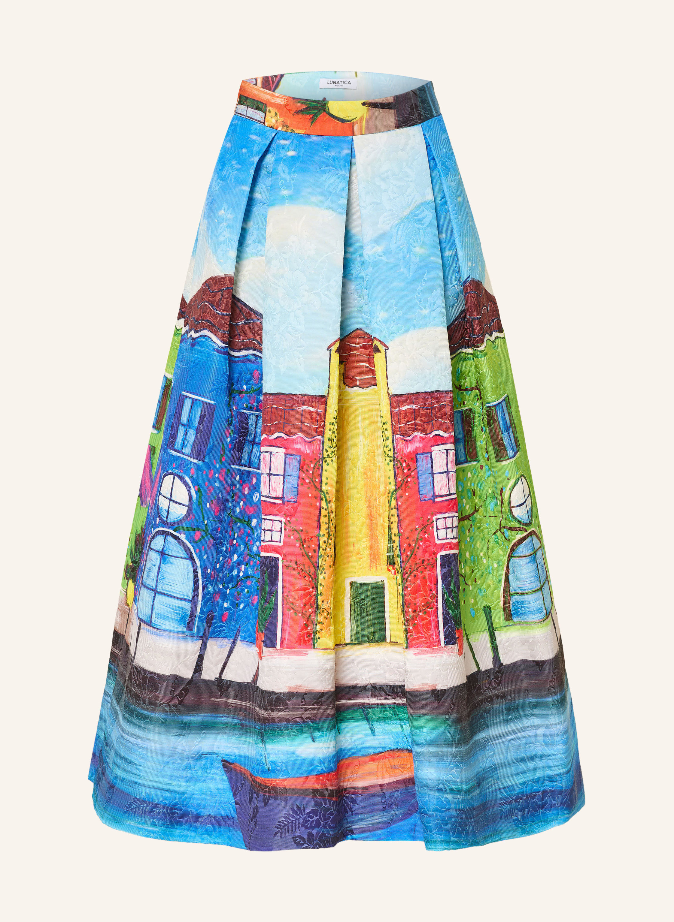 LUNATICA MILANO Jacquard-Rock in blau / rot / grün | Breuninger (DACH)