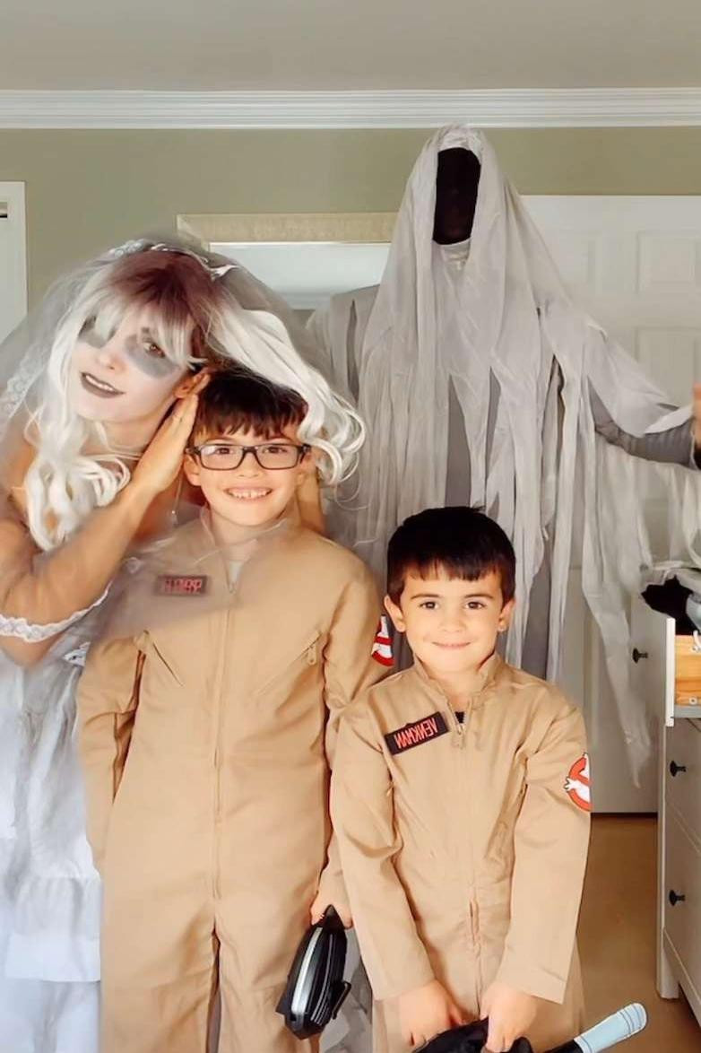 Full family matching costumes 🖤 Halloween was a blast for everyone! 

 #LTKHalloween #LTKSeasonal #LTKFindsUnder100