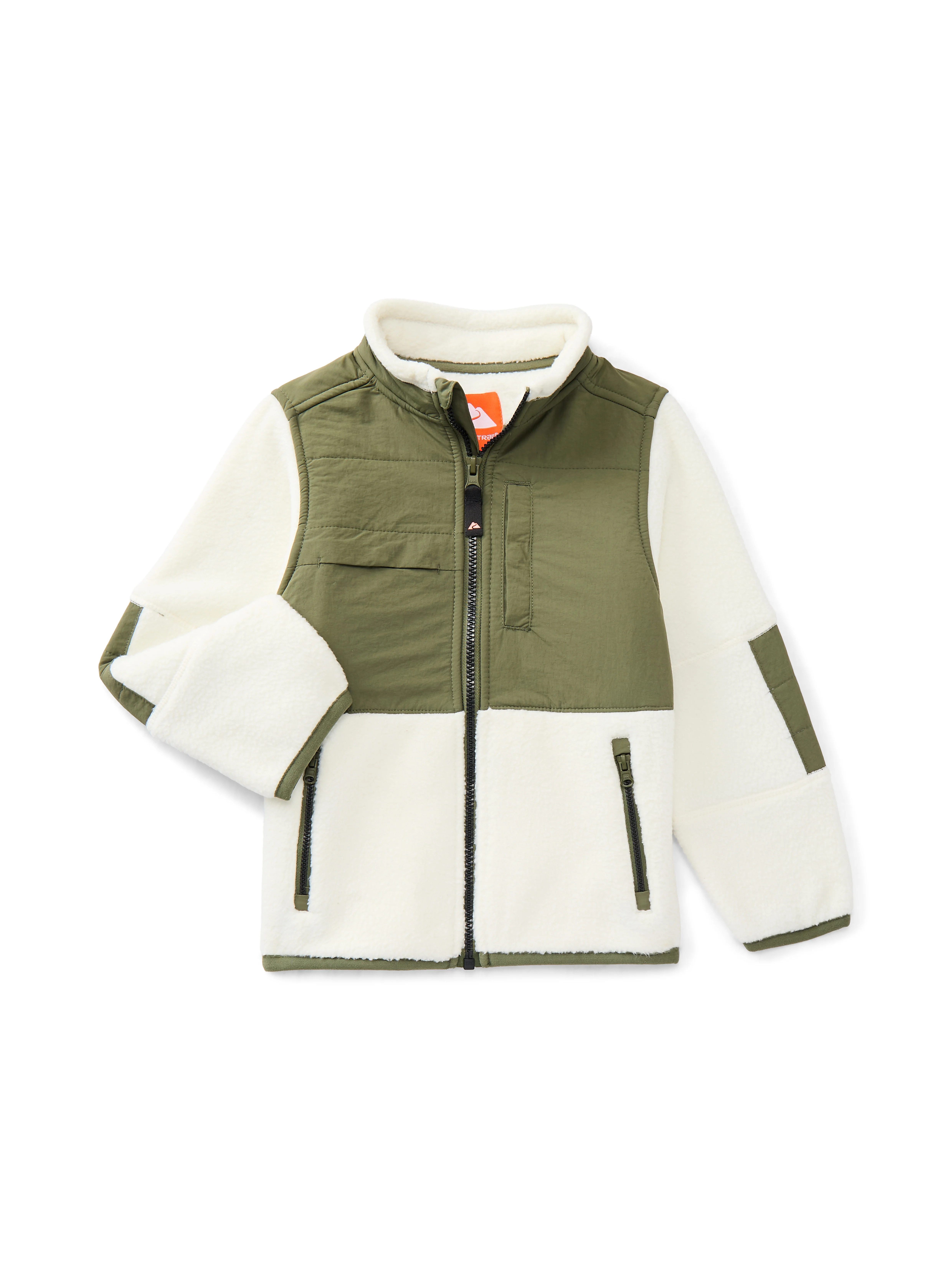 Ozark Trail Boys Mixed Media Fleece Jacket, Sizes 4-18 - Walmart.com | Walmart (US)
