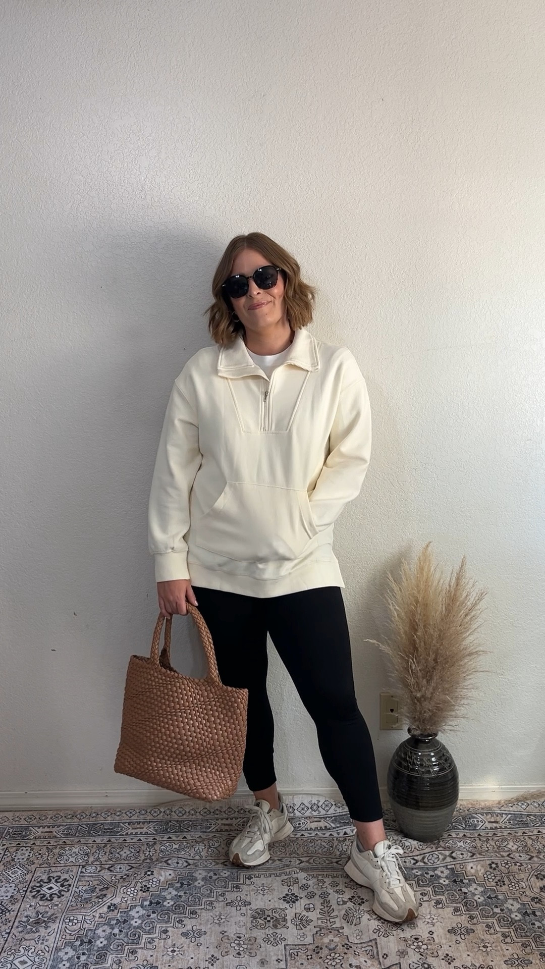 Fall Athleisure Style// love this pullover! Comfy but feels elevated 

Wearing L in sweater & leggings

#LTKFindsUnder50 #LTKMidsize #LTKStyleTip