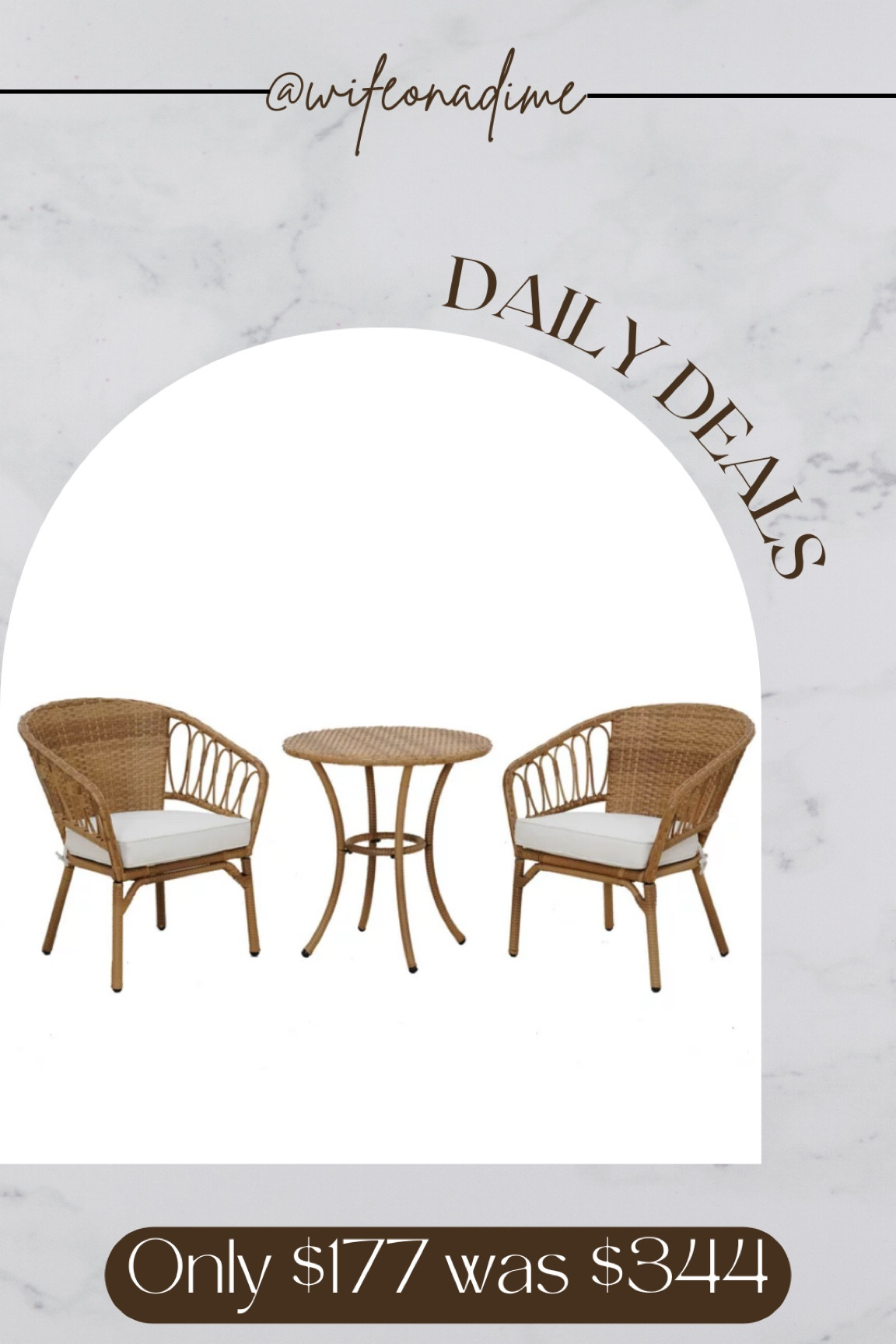 Willow Sage 3 piece wicker patio set from Walmart on rollback for $177 

#LTKhome #LTKSeasonal #LTKsalealert