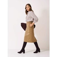 Crew Clothing Cord Midi A-Line Skirt Beige | Marks & Spencer (UK)
