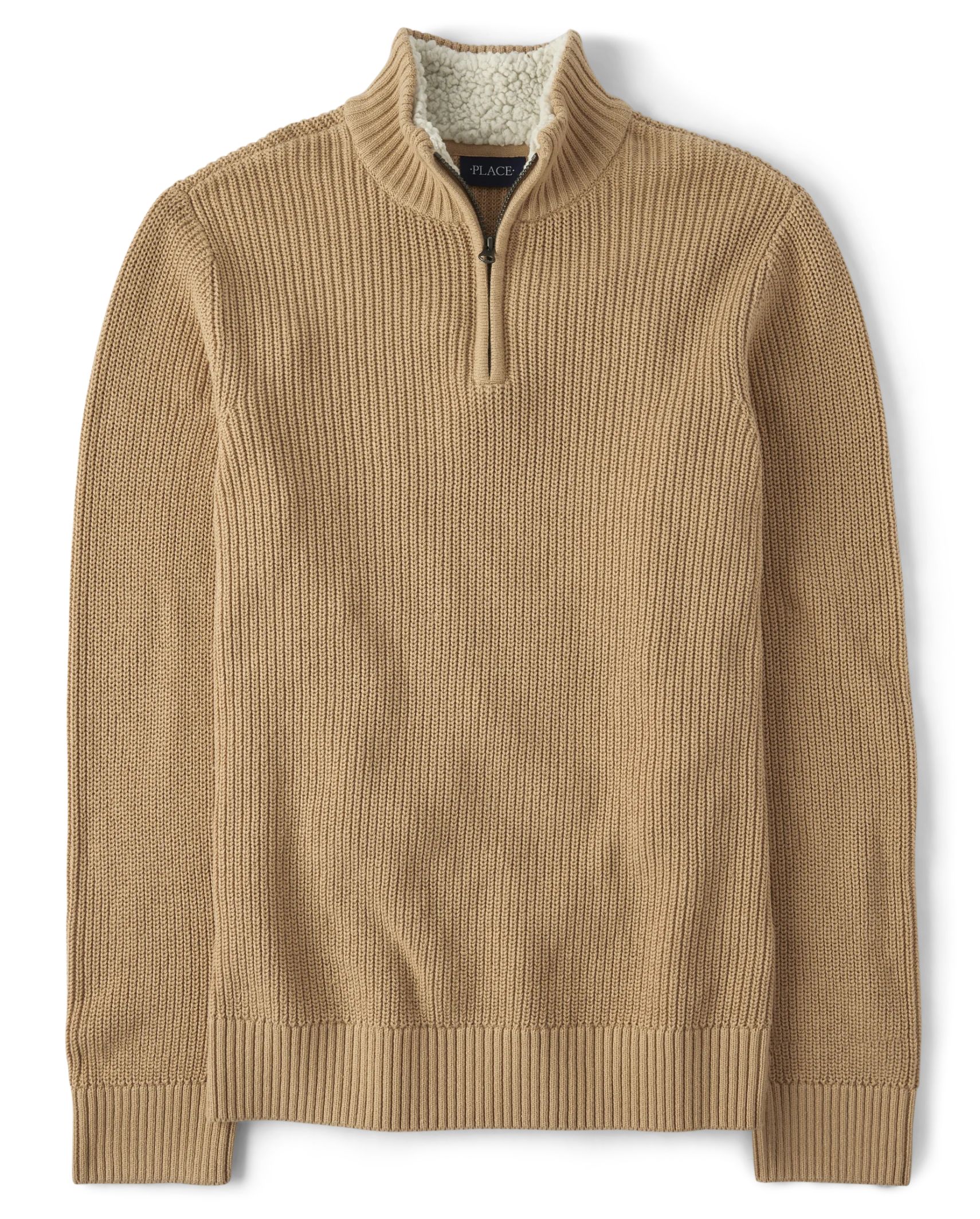 Mens Dad And Me Quarter-Zip Sweater - cork | The Children's Place