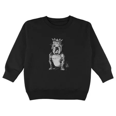 British Bulldog Crown Toddler Sweatshirt Black 2T | Walmart (US)