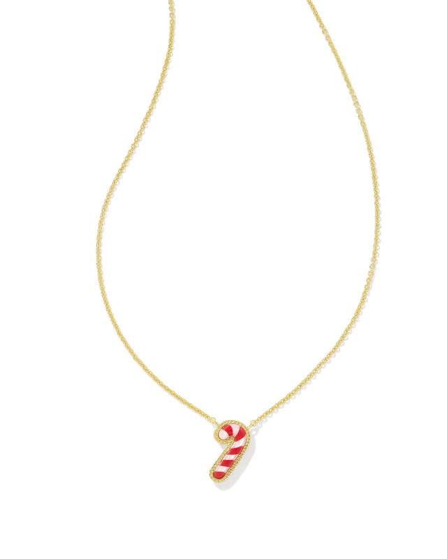 Candy Cane Gold Short Pendant Necklace in Ivory Mother-of-Pearl | Kendra Scott