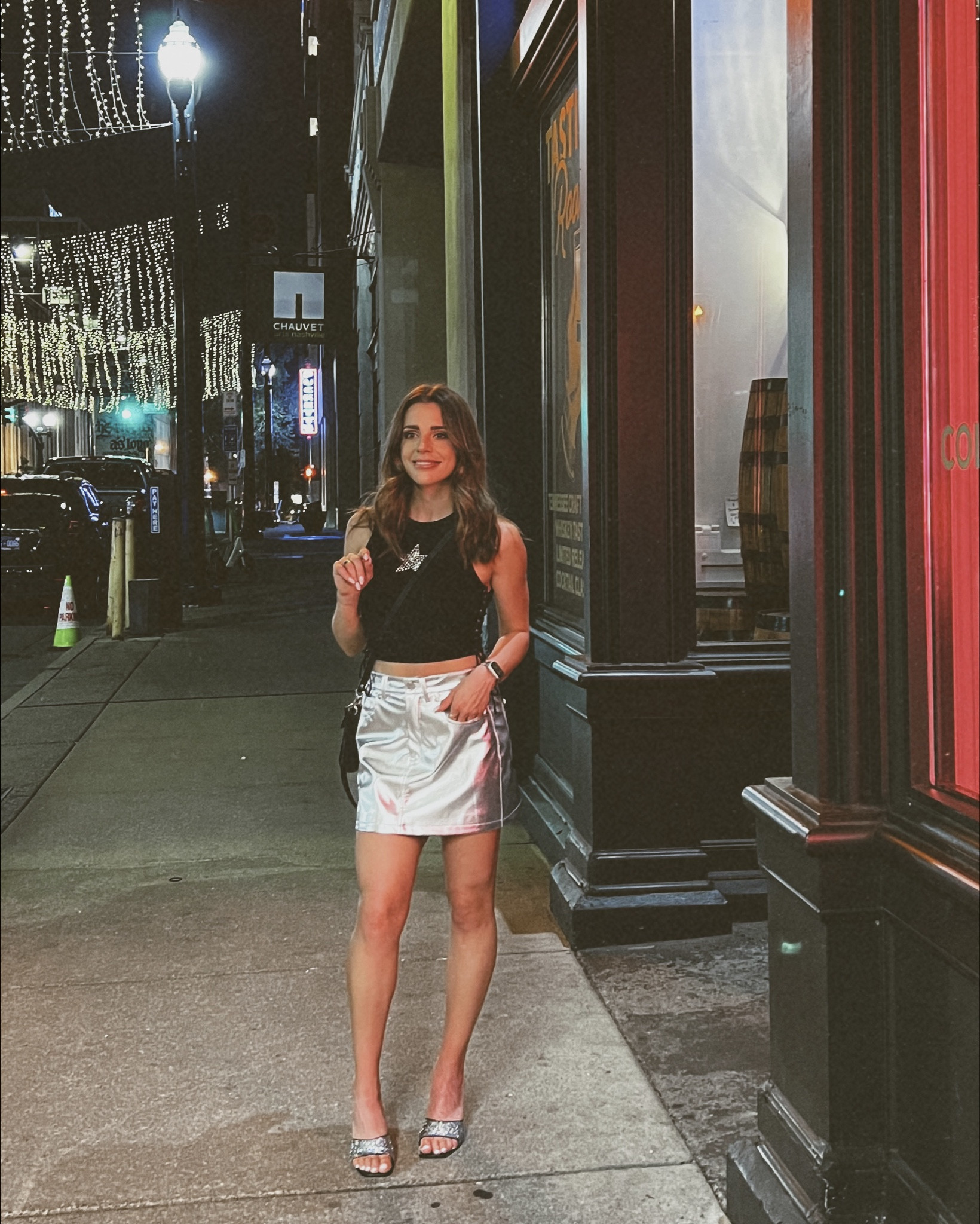 GNO 🖤

Tank Top - Amazon [S] | BLANKNYC Metallic Skirt [26] | Billini Shoes 
