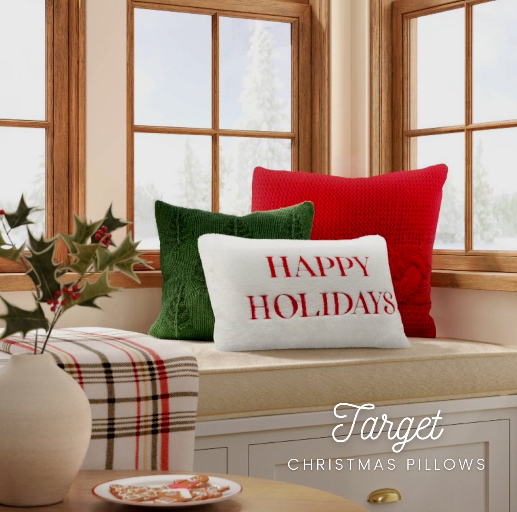 Target holiday throw online pillows