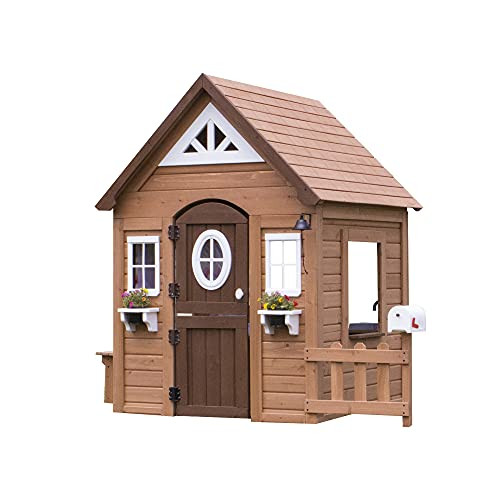 Backyard Discovery Aspen All Cedar Wooden Playhouse, Country Style, Dutch Front Door, Flower Pot ... | Amazon (US)