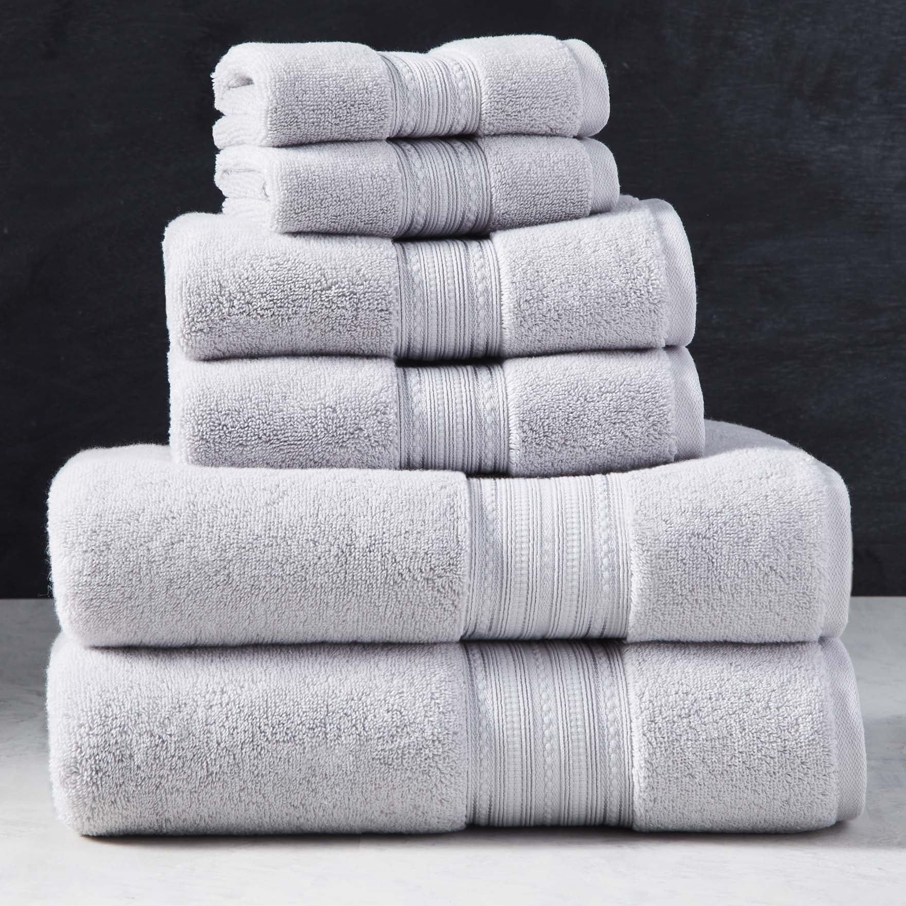 Soft Silver Solid 6 Piece Bath Towel Set, Better Homes & Gardens Signature Soft Collection | Walmart (US)