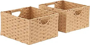 Seville Classics Premium Handwoven Portable Laundry Bin Basket with Carrying Handles, Household S... | Amazon (US)
